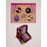 White Stuff 4 Pack Circus Ankle Socks In Plum Multi