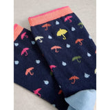 White Stuff Ankle Embroidered Sock In Navy