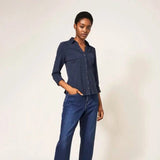 White Stuff Annie Jersey Shirt In French Navy