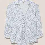 White Stuff Annie Print Jersey Shirt White