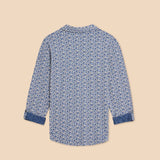White Stuff Annie Printed Shirt in Blue Print
