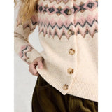 White Stuff Arctic Fairisle Cardigan In Beige