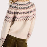White Stuff Arctic Fairisle Cardigan In Beige