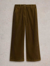 White Stuff Belle Cord Wide Leg Trouser In Khaki