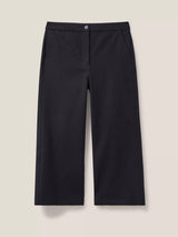 White Stuff Belle Wide Leg Cropped Trouser In Black