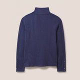 White Stuff Birdie Button In Dark Navy