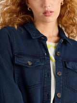 White Stuff Camille Jersey Jacket in Mid Denim