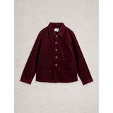 White Stuff Carrie Cord Long Sleeve Jacket In Dark Plum