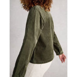 White Stuff Carrie Cord Long Sleeve Jacket In Dusty Green