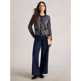 White Stuff Charlotte Crew Neck Sparkle Cardi In Dark Navy