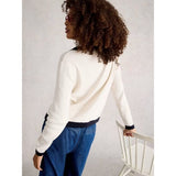 White Stuff Charlotte Long Sleeve Cardi In Navy Multi