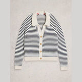 White Stuff Chaterly Stripe Cardi In Ivory