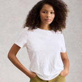 White Stuff Clara Crew Neck Short Sleeve Tee In Brilliant White