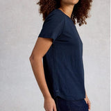 White Stuff Clara Crew Neck Short Sleeve Tee In Dark Navy