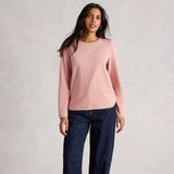 White Stuff Clara LS Sparkle Tee In Dusk Pink