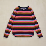 White Stuff Clara Stripe LS Tee In Pink Multi
