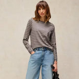 White Stuff Clara Stripe Sparkle In Grey Multi