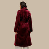 White Stuff Clover Cosy Dressing Gown In Plum