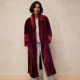 White Stuff Clover Cosy Dressing Gown In Plum