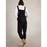 White Stuff Daphne Jersey Dungaree In Pure Black