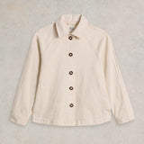 White Stuff Eden Denim Collared Jacket in Light Natural