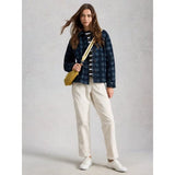 White Stuff Eden Denim Jacquard Jacket In Navy