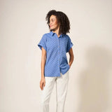 White Stuff Ella Organic Shirt Blue
