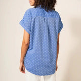 White Stuff Ella Organic Shirt Blue