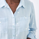 White Stuff Emilia Organic Cotton Shirt Blue Multi