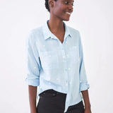 White Stuff Emilia Organic Cotton Shirt Blue Multi