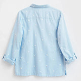 White Stuff Emilia Organic Cotton Shirt Blue Multi