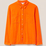 White Stuff Emilia Organic Cotton Shirt Bright Red