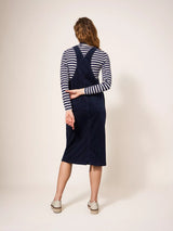 White Stuff Emmie Organic Cord Pinafore in Dark Navy