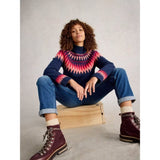 White Stuff Fiona Fairisle Jumper In Navy Multi