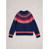 White Stuff Fiona Fairisle Jumper In Navy Multi