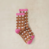 White Stuff Fluffy Mini Sheep Ankle Sock In Dark Orange