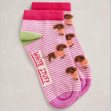 White Stuff Fluffy Sausage Trainer Sock In Pink