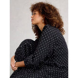 White Stuff Gina Midi Dress In Black Multi