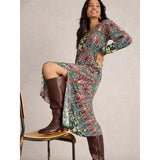 White Stuff Hope Bias Cut Dress In Teal