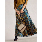 White Stuff Hope Bias Cut Maxi Print Skirt In Navy Multi