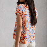 White Stuff Iris Linen Tee In Natural Multi