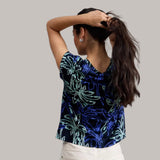 White Stuff Iris Linen Tee Navy