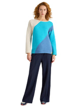 White Stuff Jana Abstract Jumper In Bright Blue