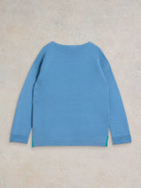 White Stuff Jana Jumper in Mid Blue