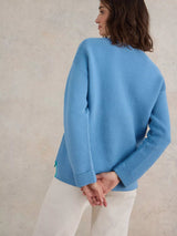 White Stuff Jana Jumper in Mid Blue