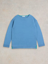 White Stuff Jana Jumper in Mid Blue