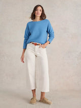 White Stuff Jana Jumper in Mid Blue