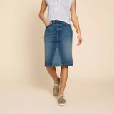 White Stuff Jemma Denim Skirt in Mid Denim