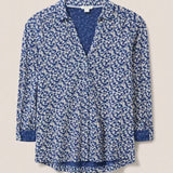 White Stuff Jersey Shirt Navy Print