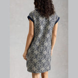 White Stuff Jilly Linen Dress In Navy